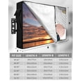 thumbnail image 7 of Outdoor TV Cover 60 to 65 Inch Weatherproof, Mid Century Boho Waterproof TV Screen Protector for Outside Decor with Zipper and Pocket 58"L x 37"H , Navy Pink Abstract Geo Leaf White, 7 of 7