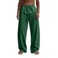 thumbnail image 2 of Mens Baggy Sweatpants Open Bottom Wide Leg Long Joggers For Men Loose Fit Athletic Lounge Pants With Pockets, 2 of 4