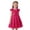 R12-Hot Pink, variant on RMGVDSD Flower Girl Dresses Elegant Girls Dress Lace Fly Sleeve Round Neck Casual Dress Birthday Party Dresses Fashion Summer Sundress With Belt 9-10 Years