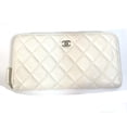 thumbnail image 1 of Pre-Owned CHANEL A50097 Matelasse CC Coco Mark Round Zip Quilted Long Wallet in... (Good), 1 of 16