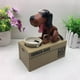 thumbnail image 2 of Kearding Divertida hucha hambrienta comer perro modelo moneda banco caja de ahorro dinero Decoración del hogar marrón negro Kearding JJ14608-05B, 2 of 4