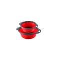 thumbnail image 1 of Collapsible Colander Filter Set 2 Pieces Of Sturdy Perforated Plastic Base Food Grade Round, Space-Saving Silicone Kitchen Foldable Food Filter (Large + Small), 1 of 5