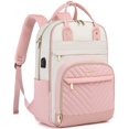 thumbnail image 1 of Mochila Bagswan para portátil impermeable de 17 pulgadas para mujer, color beige, 1 of 7