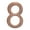 Antique Copper, variant on Solid Cast Brass 5 in. Antique Brass Floating House Number 8