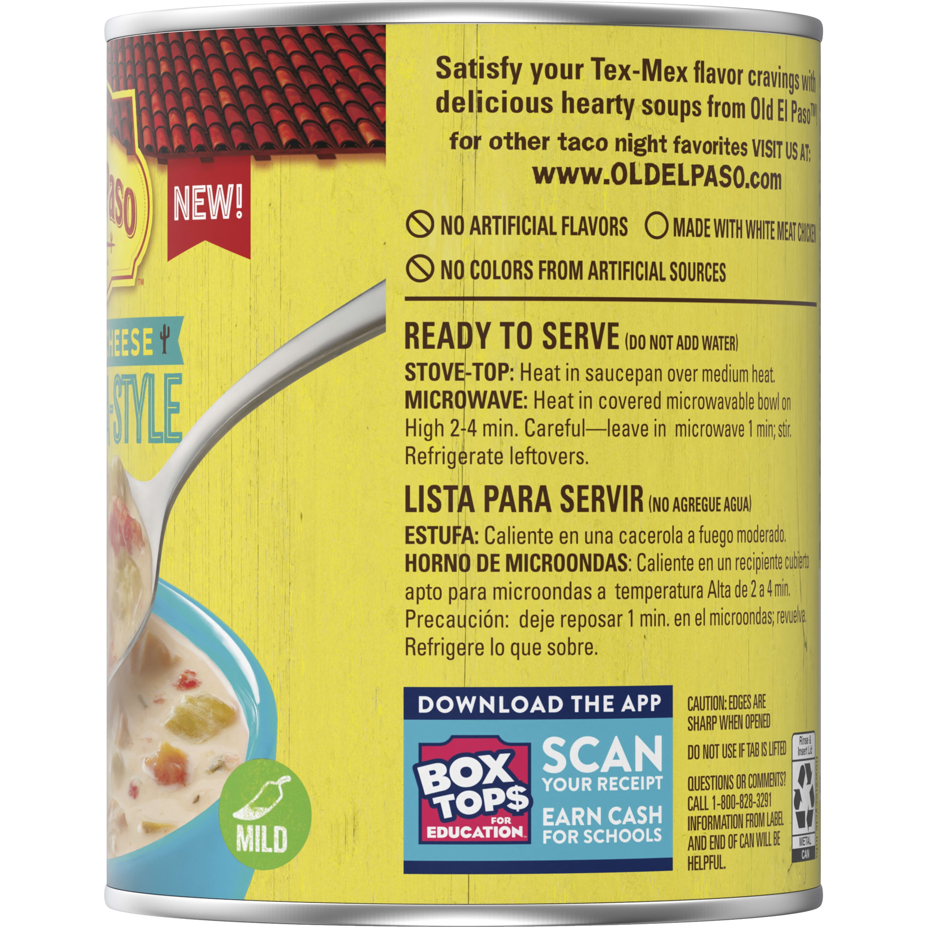 Old El Paso Chicken Cheese Enchilada-Style Soup, Ready to Serve Canned Soup, 18.5 oz