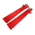 thumbnail image 2 of Guantes largos para ocasiones formales en fiestas. Guantes hasta el codo, ideales como obsequios para fiestas. Rojo, 2 of 9