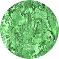 thumbnail image 1 of Ahgly Company Indoor Round Animal Emerald Green Traditional Area Rugs, 4' Round, 1 of 4