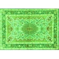 thumbnail image 1 of Ahgly Company Indoor Rectangle Medallion Green Traditional Area Rugs, 2' x 5', 1 of 1