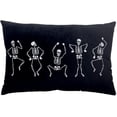 thumbnail image 1 of hometrends Halloween Dancing Skeletons Decorative Pillow, 1 of 1