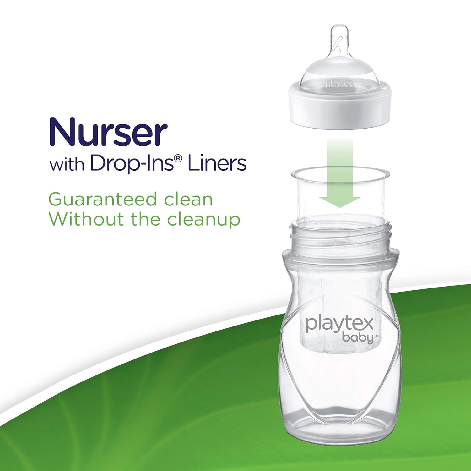 Playtex Baby Nurser Bottle Gift Set, with Disposable Drop-Ins Liners