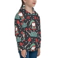thumbnail image 3 of Fotbe Gnome With Mushroom 2 Pattern Youth Pullover Hooded Sweatshirt, Boys Hoodie, Kangaroo Pocket Hoodie for Kids Girls -Small, 3 of 6