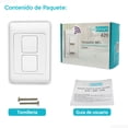 thumbnail image 3 of Apagador Inteligente De Pared Wifi 2 botones Alexa/Google/Tuya A20 Duosmart, 3 of 6