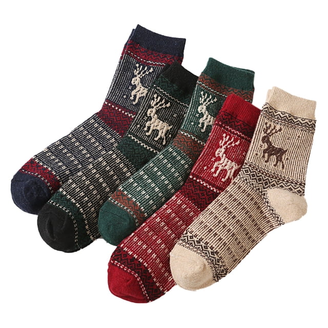 Calcetines de invierno para mujer, caja de regalo, tamaño libre, lana gruesa, suaves, cálidos, calcetines casuales para mujer…