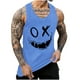 thumbnail image 1 of Camisetas de Tanque de los Hombres Tanque de los Hombres Incolor Gradiente de Impresión Cuello Redondo Correa Delgada Fuga Atrás Regular Casual Deportes Blusas de Tanque, 1 of 5
