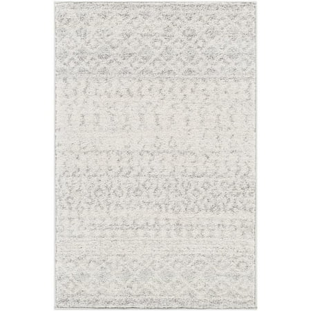 Elaziz ELZ-2308 10  x 14  Rug in Light Gray/Medium Gray/White