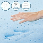 Cool Gel 6 Twin Medium Tight Top Gel Memory Foam Mattress, White
