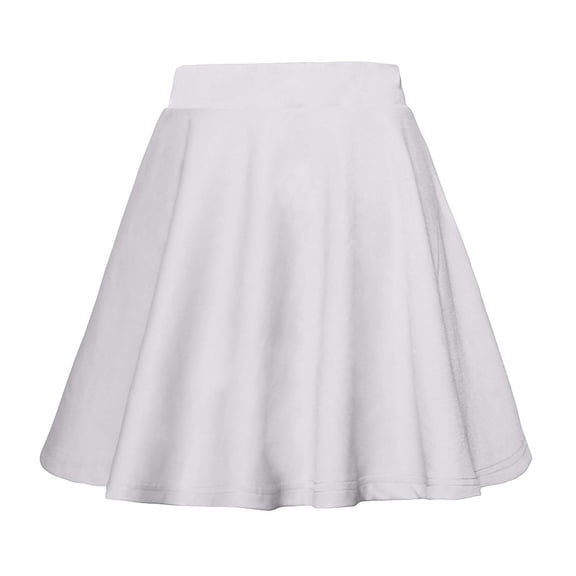 WRKEKC Summer Skirts for Women A Line Solid Bubble Mini Skirt with High Waist and Flared Hem Lightweight Style