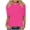 Hot Pink, variant on Women's 3/4 Sleeve Tops Crew Neck Half Sleeve Top Fashion Solid Color Casual Comfy Lightweight Fall Tops Loose Blouses Pullover (Navy,M)