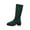 Army Green, variant on Women's Knit Stretch Sock Boot Low Block Heel Round Toe Side Fall Winter Dress Boots for Women Breathable Comfortable Ankle Boots
