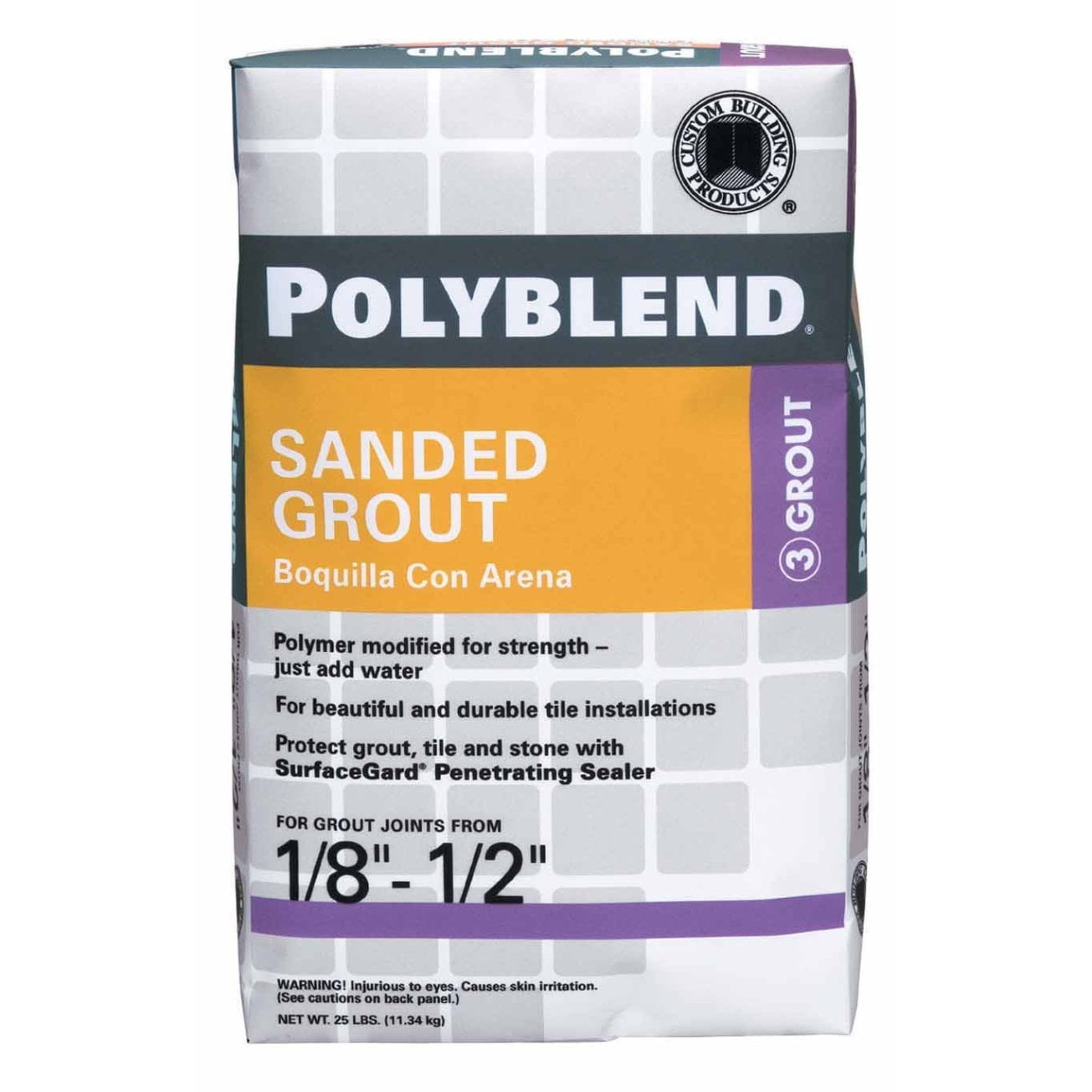 Custom Building Products PBG16574 GRAY 7 Lb Gray Sanded Tile Grout