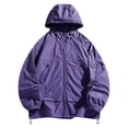 thumbnail image 2 of Dianli UPF100+ Thin Breathable Skin Coat, Long Sleeve Hooded Sun Protection Hoodie, Lightweight Anti UV Outdoor Sports Outwear for Men Purple XL, 2 of 8