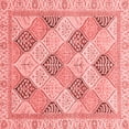 thumbnail image 1 of Ahgly Company Machine Washable Indoor Square Abstract Red Modern Area Rugs, 7' Square, 1 of 4