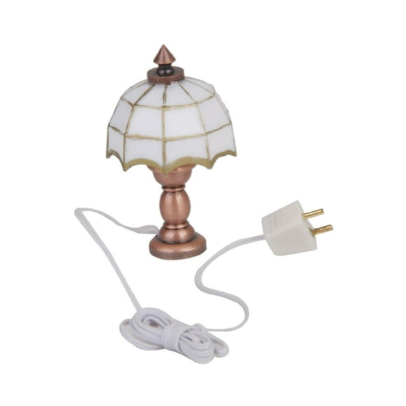 1:12 Scale Bedside Lamp Model Miniature Desk Lamp Simulated Diorama Scenery Mini