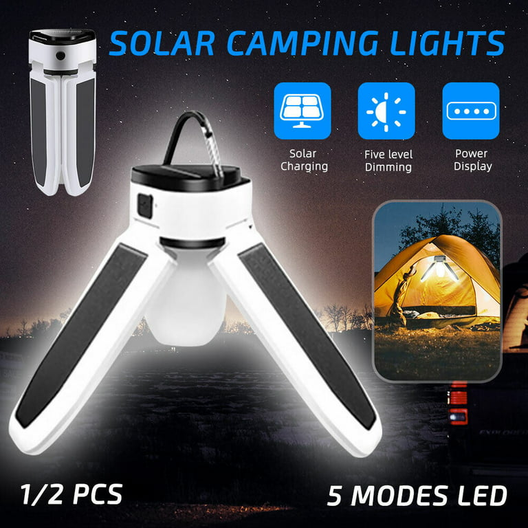 LED Camping Lantern, Rechargeable Solar Camping Light with 1500LM
