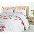 thumbnail image 5 of Ambesonne Floral Duvet Cover Sets, Herbs Blossoms Bridal, 2-King, Pink Green White, 5 of 7