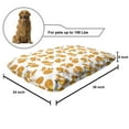 thumbnail image 2 of Cartoon Pet Bed, Repeating Sleeping Fox Cub Doodle Illustration, Chew Resistant Pad for Dogs and Cats Cushion with Removable Cover, 24" x 39", Marigold Earth Yellow, by Ambesonne, 2 of 4