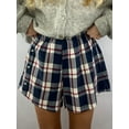 thumbnail image 6 of Baby Sweetie Women's Summer Casual Plaid Shorts Elastic Band Wide Leg Beach Streetwear Shorts, 6 of 8