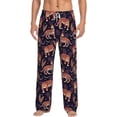 thumbnail image 2 of Lsque Leopard Print Print Men's Pajama Pants, Lounge Pant - Comfortable Home Wear,Elastic Waistband, Stylish Design-Small, 2 of 9