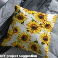 thumbnail image 3 of Sunflower Fabric by the Yards,Flowers and Plants Upholstery Fabric for Chairs Sofa,Yellow Floral Decorative Fabric,Botanical Blossom Indoor Outdoor Fabric Quilting,3 Yards,White Yellow, 3 of 5