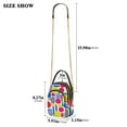 thumbnail image 2 of FORMRS Crossbody Bag for Women Quilted Travel Shoulder Cell Phone Purse with Chain Strap Handbag, Red Retro Shapes, 2 of 7
