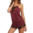 thumbnail image 3 of Ensemble de Pyjama Lingerie Babydoll en Satin et Dentelle pour Femmes, 3 of 5