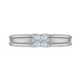 thumbnail image 3 of 1/5 Carat Men's Diamond Wedding Band Ring in 14K White Gold (Ring Size 11.5) (I1-I2 Clarity), 3 of 5