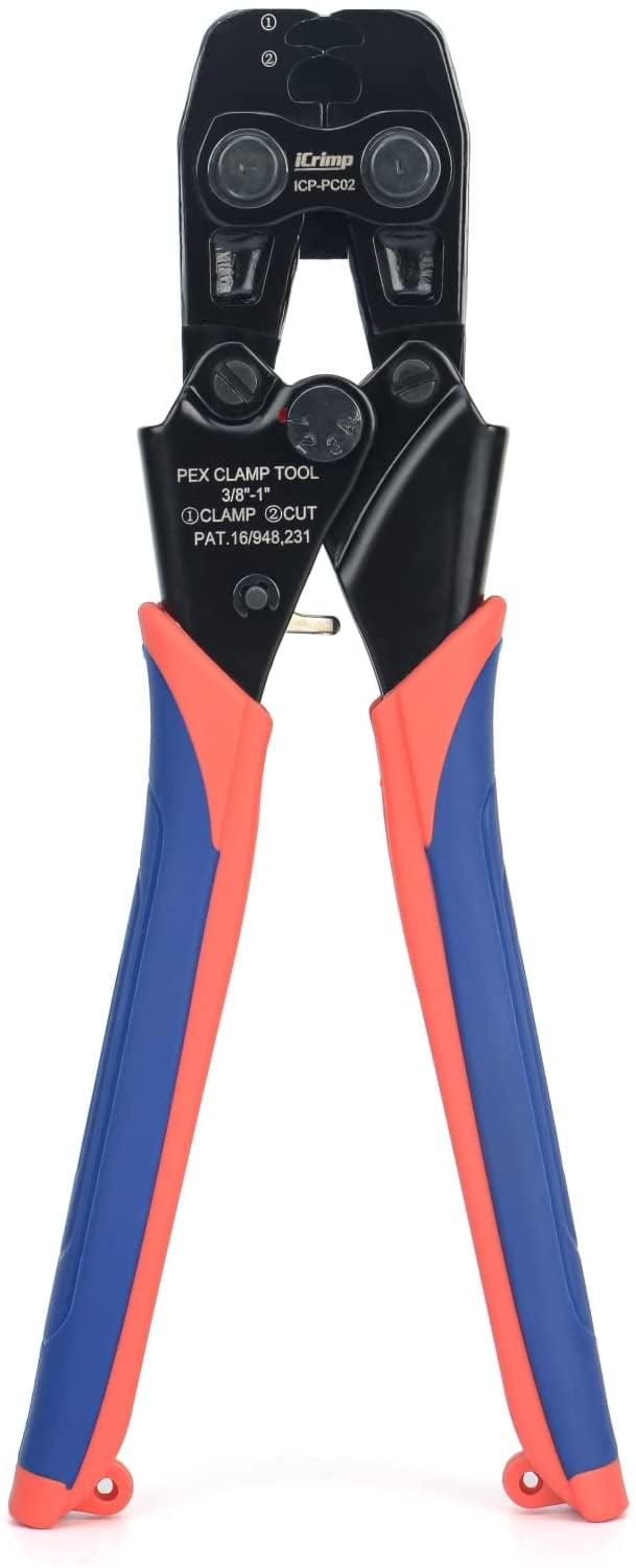 iCrimp PEX Clamp Cinch & Cutting Tool for 3/8" 1" Pinch Clamp Rings