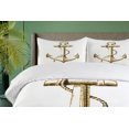 thumbnail image 4 of Ambesonne Anchor Duvet Cover Set, Nautical Voyage, 2-Calking, Yellow and Black, 4 of 7