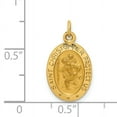 thumbnail image 3 of Charms Collection 14k Solid Polished/Satin Extra Small Oval St. Christopher Medal, 3 of 4