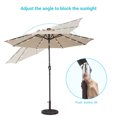 thumbnail image 4 of CHYVARY 9ft LED Patio Umbrella Market Outside Table Umbrella for Deck, Poolside and Patio, Sand, 4 of 8