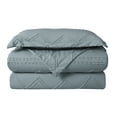 thumbnail image 5 of Ensemble de housse de couette à texture douce à motif losange Swift Home, literie toutes saisons avec fermeture éclair, avec taies d’oreiller, king, bleu, 5 of 5