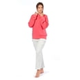 thumbnail image 4 of Kadi Women's Oversized Crew Neck Sweatshirt, Lipstick, Medium, 4 of 6