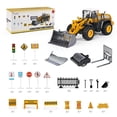 thumbnail image 2 of 1:55 Construction Vehicle Toy Set Snow Plow Road Roller Forklift Bulldozer Toy for Kids, 4 Alloy Interchangeable Parts, 2 of 11