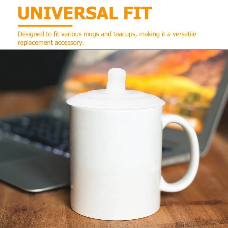 Raindrops Ceramic Teacup Lid Universal Replacement Cover Reusable Hot Drink Mug Lid for Coffee, Tea Cups at Home and Office