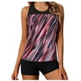 thumbnail image 1 of Women Tankini Swimsuit Tummy Control Top With Shorts Two Piece Bathing Suit, 1 of 6