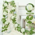 thumbnail image 4 of HengDidi Realistic Artificial Rose Vine Rattan - Lifelong Fake Flower Garland for Landscaping Home Decor, 78.74 Inch Length, Multi-Color Hanging Vines, 4 of 6
