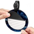 thumbnail image 2 of Starry Shark 2pcs PU Leather Round Bag Tags Suitcase Handbag Tags with Privacy Cover and Name ID Tag for Travel Luggage, Handbags, Backpacks, School Bags, 2 of 6