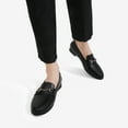 comfortable black loafers women's
