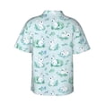 thumbnail image 3 of Balery Rabbit And Dragonfly Print Men's Hawaiian Shirts Short Sleeve Beach Shirt Relaxed Fit Vacation Button Down Shirts-Medium, 3 of 9
