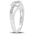 thumbnail image 4 of 10kt White Gold Womens Round Diamond Heart Promise Ring .03 Cttw, 4 of 4